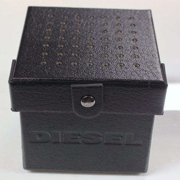 New DIESEL DZ4373 Overflow Date Multifunction 10 BAR Black fabric Leather Band - Picture 6 of 8
